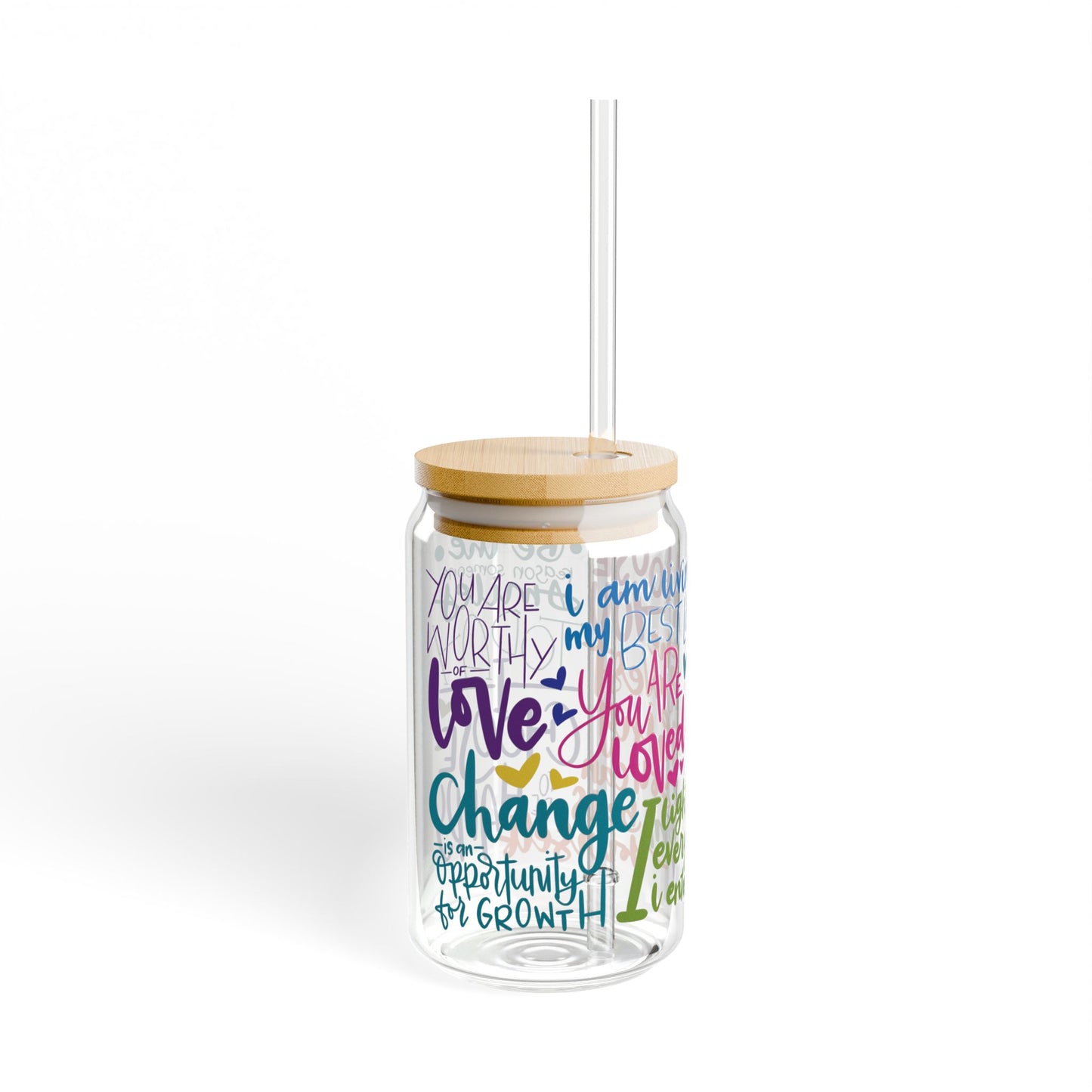 Daily Affirmations Sipper Glass