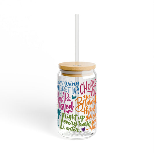 Daily Affirmations Sipper Glass