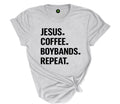 Jesus Coffee Boybands Repeat Tee