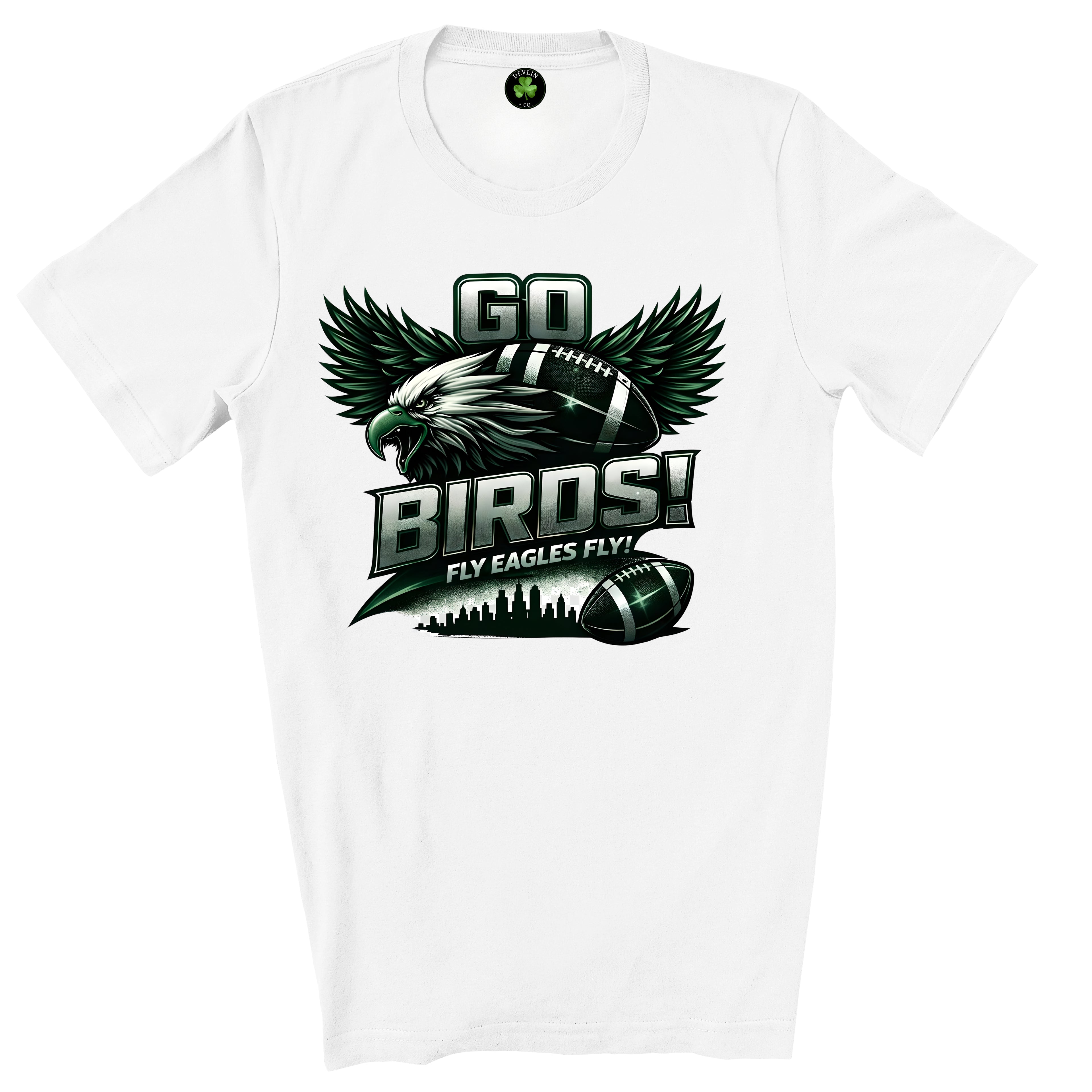 Go Birds Fly Eagles Fly Fan Tee