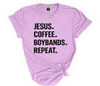 Jesus Coffee Boybands Repeat Tee