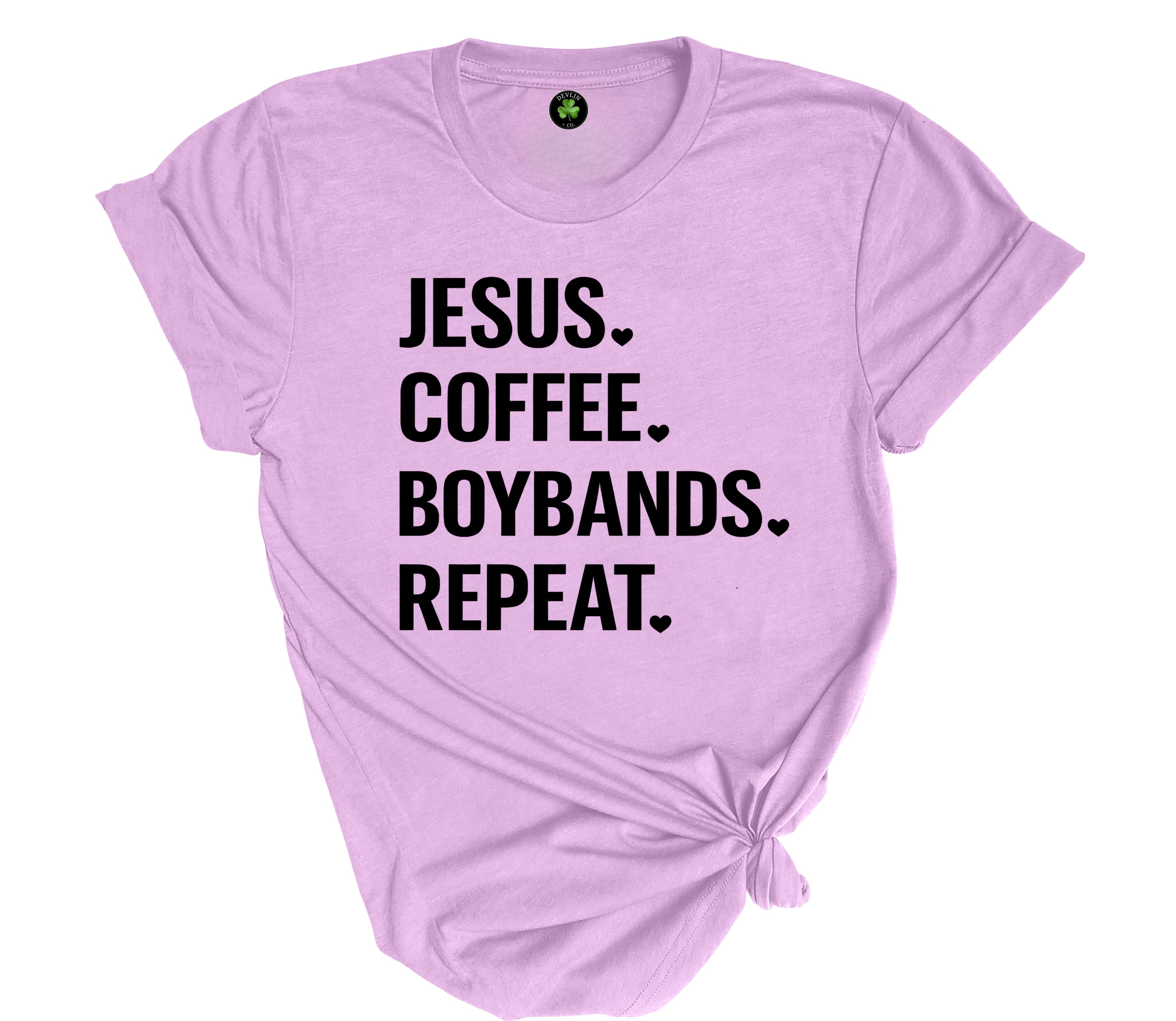 Jesus Coffee Boybands Repeat Tee