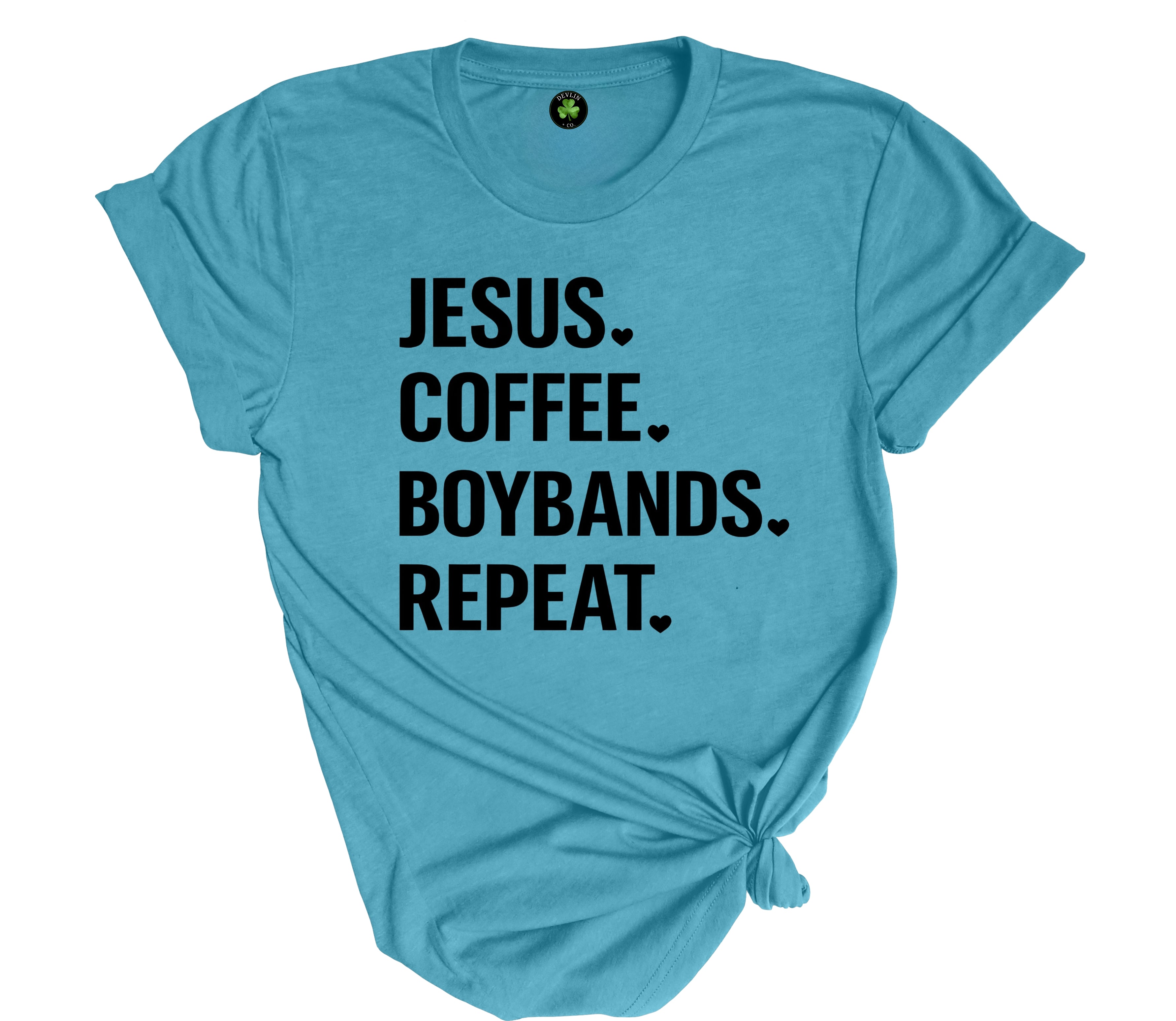 Jesus Coffee Boybands Repeat Tee