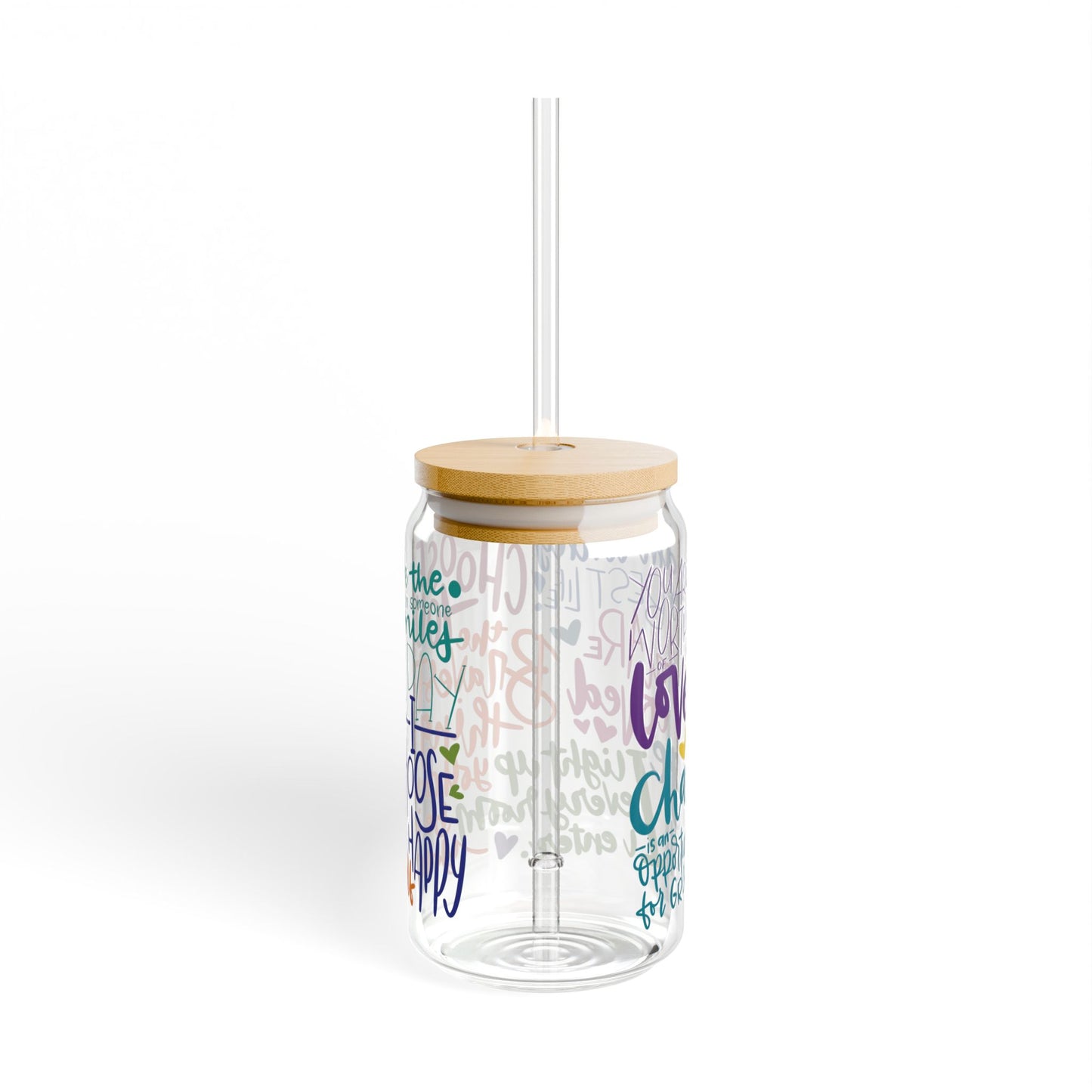 Daily Affirmations Sipper Glass