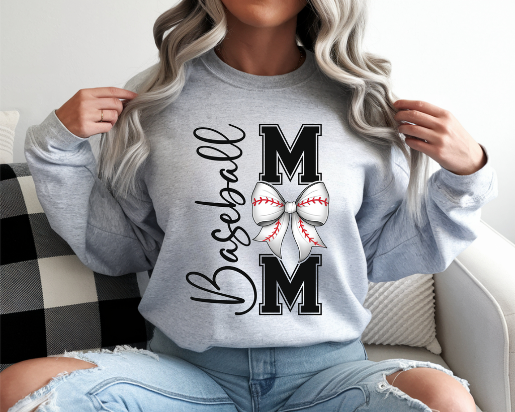 Baseball Mom Bow Crewneck
